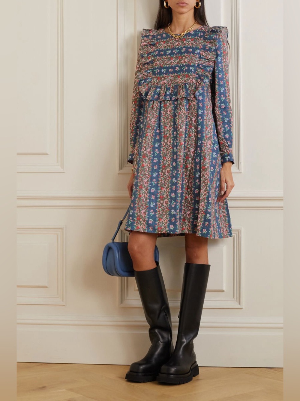 SEE BY CHLOÉ
Deva printed linen midi dress size2